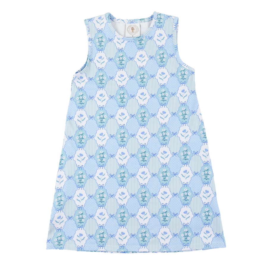 Floral Blues Sleeveless Susie Swing Dress – Max + Molly