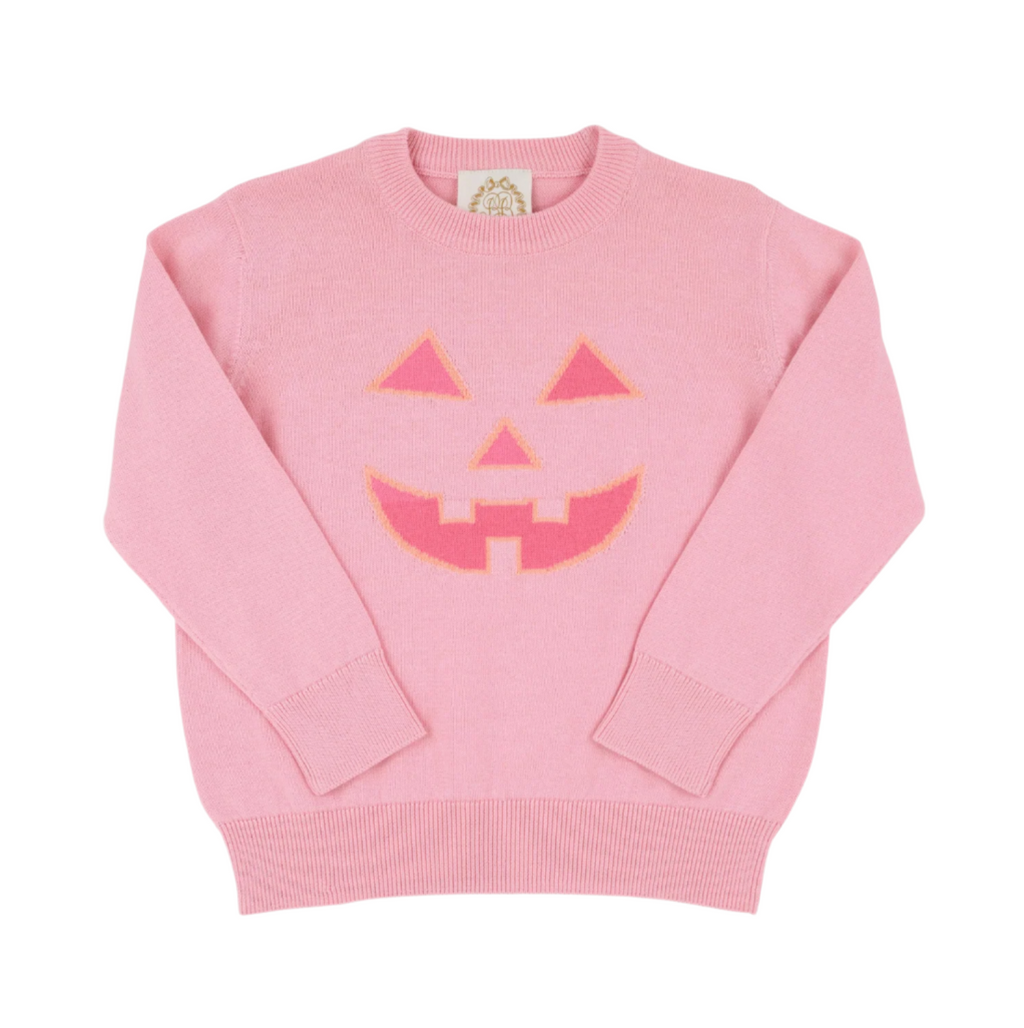 Isaac's Intarsia Sweater, Palmetto Pearl/Pumpkin Face