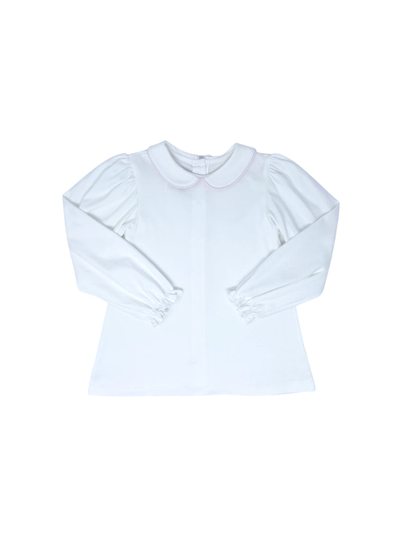 Better Together Blouse-White/Mini Pink Gingham