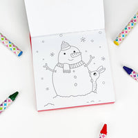 Merry Christmas Coloring Book with Crayons Set