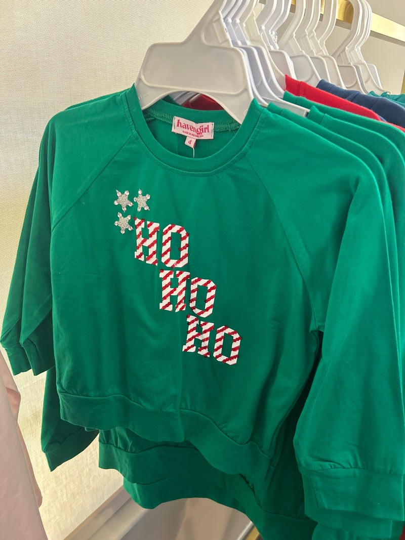 HoHoHo Sweatshirt - Green- size 12