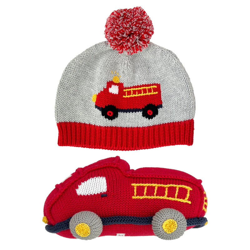 Chuck the Fire Truck Knit Toy: 6"