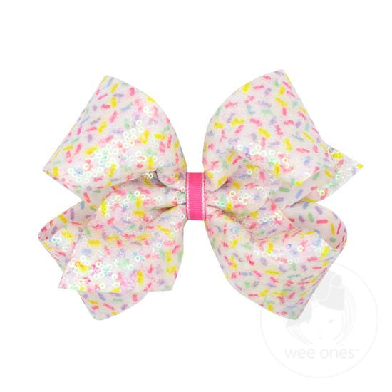 Wee Ones King Sequin Confetti Bow
