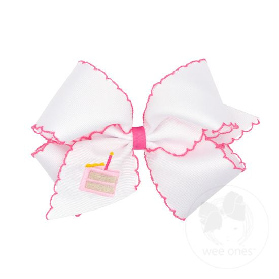 Wee Ones Medium Cake Embroidery Bow