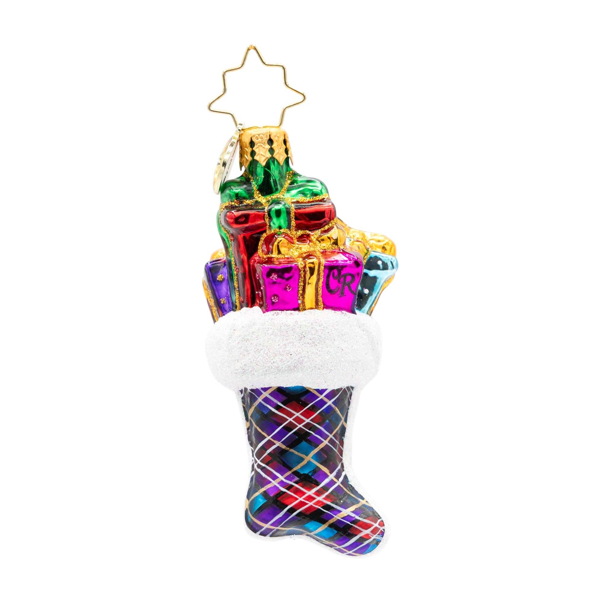 Holiday Glass Ornament – 2026 Stacked Holiday Joy Gem