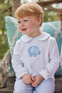 Boy Elephant Applique Peter Pan Pant Set