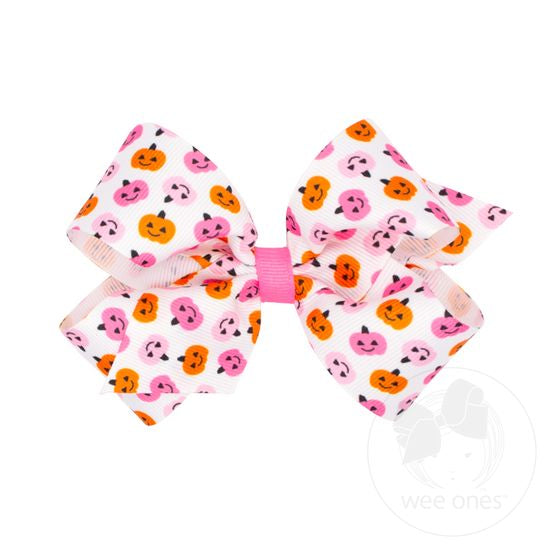 Wee Ones Medium Jack O Lantern Bow