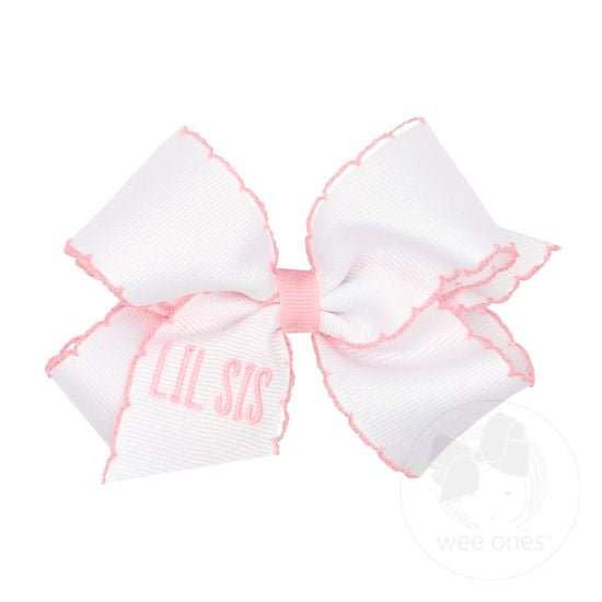 Wee Ones Little Sis Bow - Pink