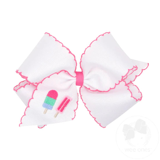 Wee Ones King Popsicle Moonstitch Bow