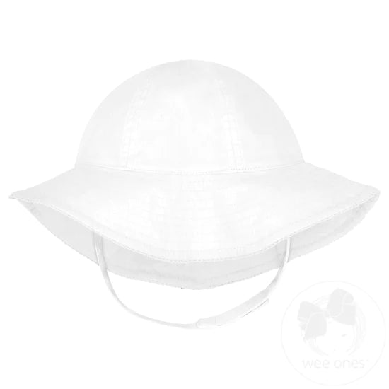 Wee Ones Reversible Bucket Hat - White