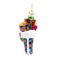 Holiday Glass Ornament – 2026 Stacked Holiday Joy Gem