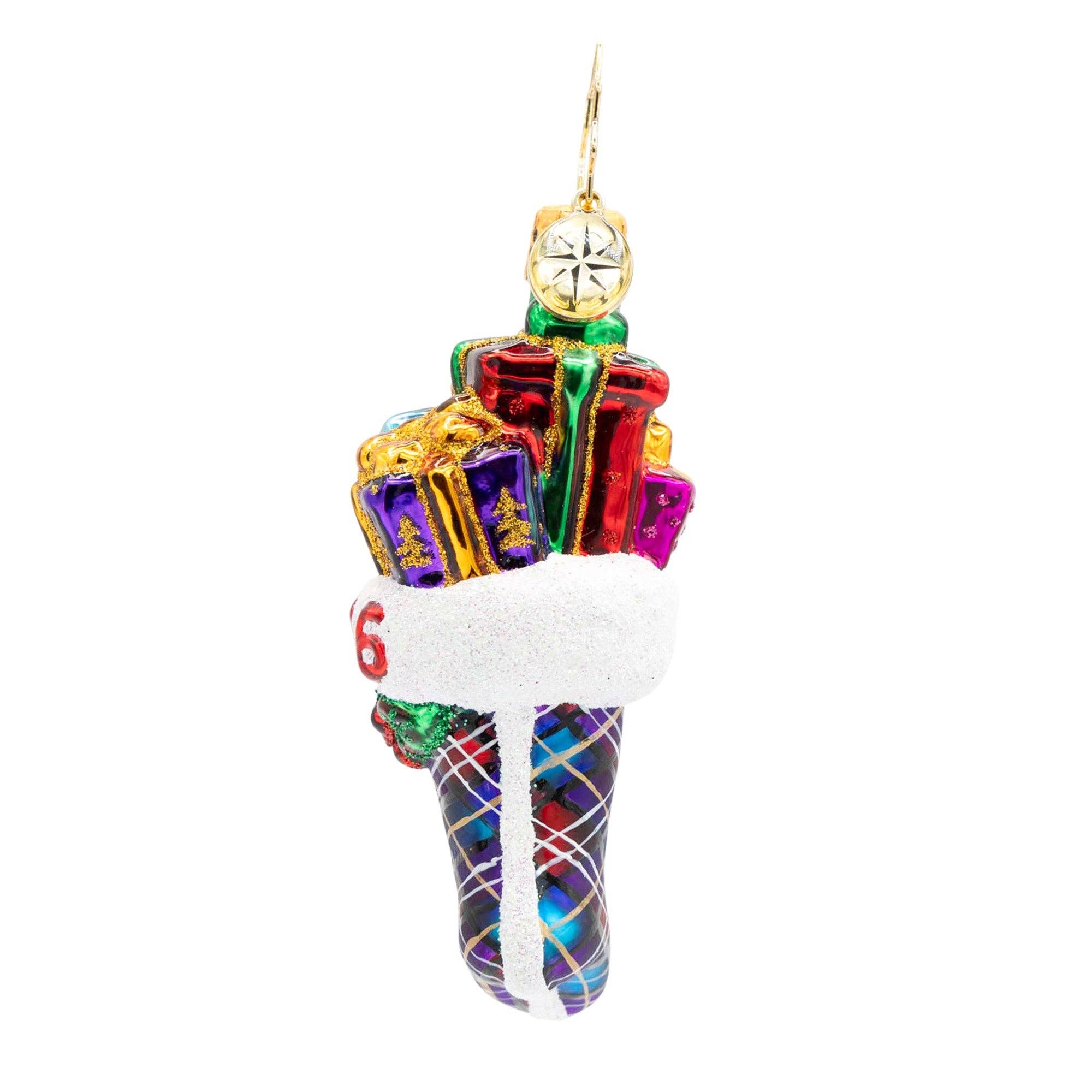 Holiday Glass Ornament – 2026 Stacked Holiday Joy Gem