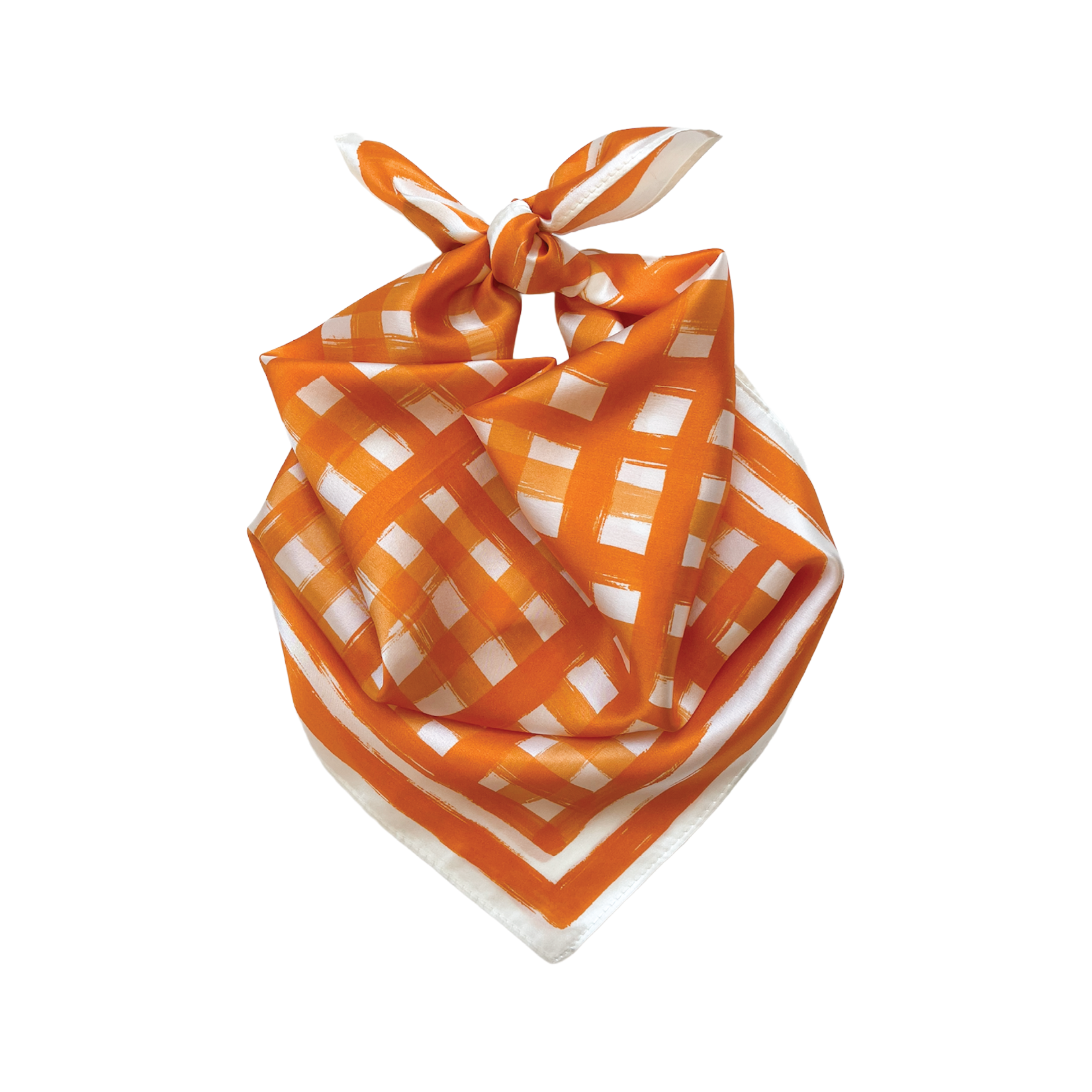 Tailgate Check Scarf in Orange