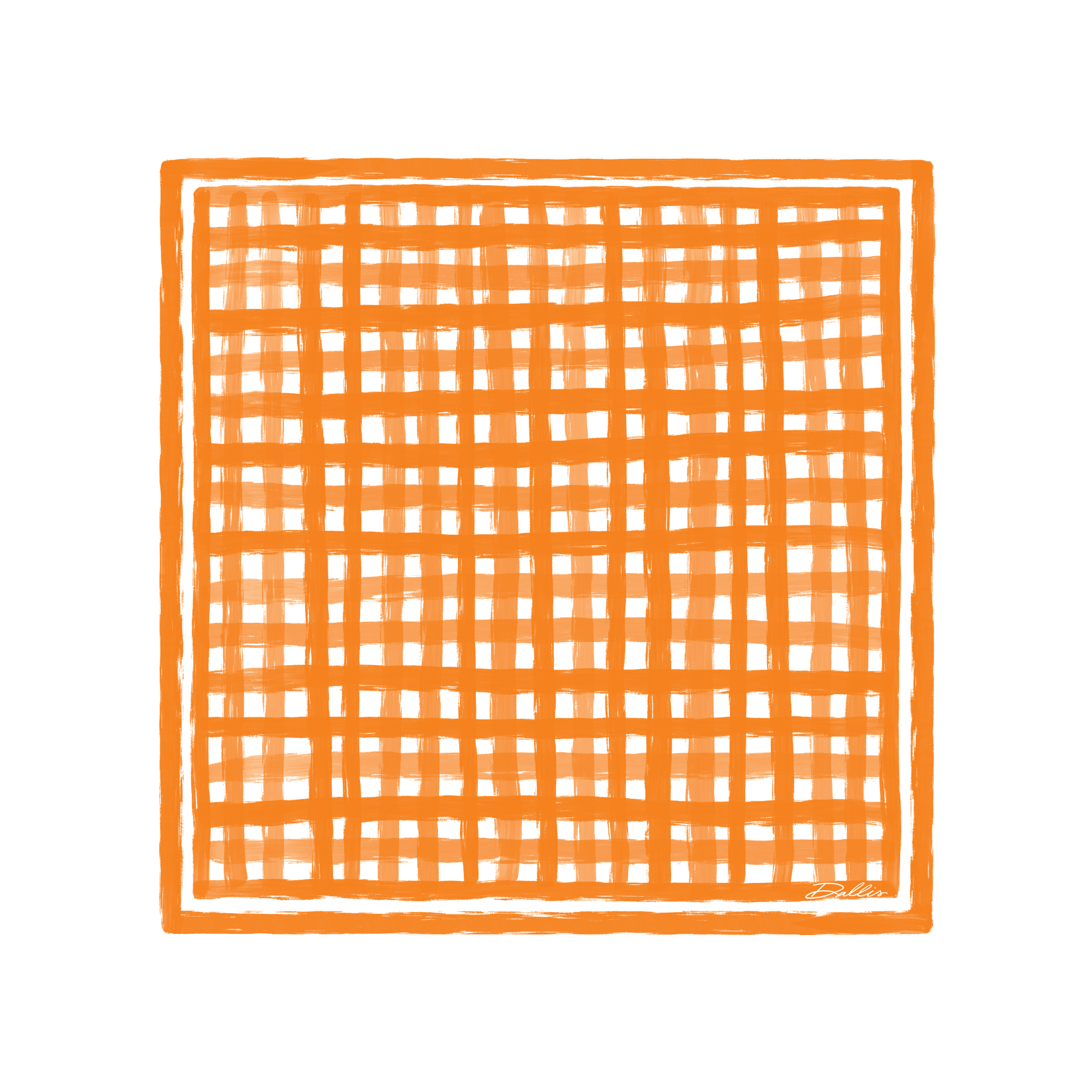 Tailgate Check Scarf in Orange