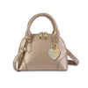 Charlotte Pleather Purse: Clear Crystal Heart