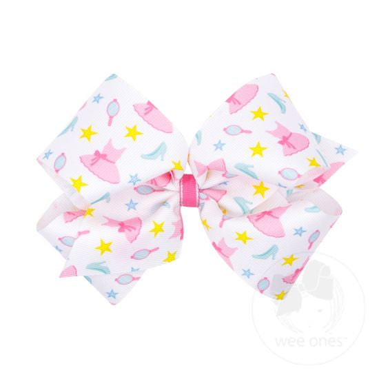 Wee Ones King Princess Accessory Print Bow