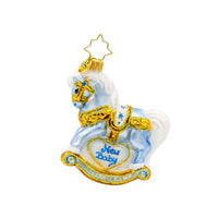 Holiday Glass Ornament – Babys First Christmas Foal Gem
