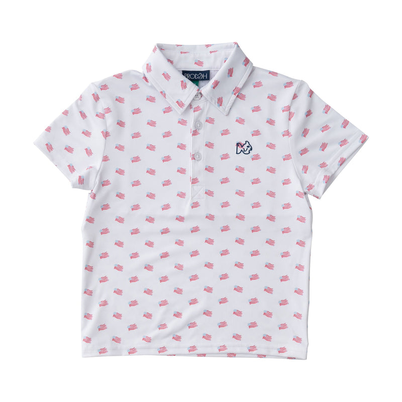 Americana Flag Pro Performance Polo