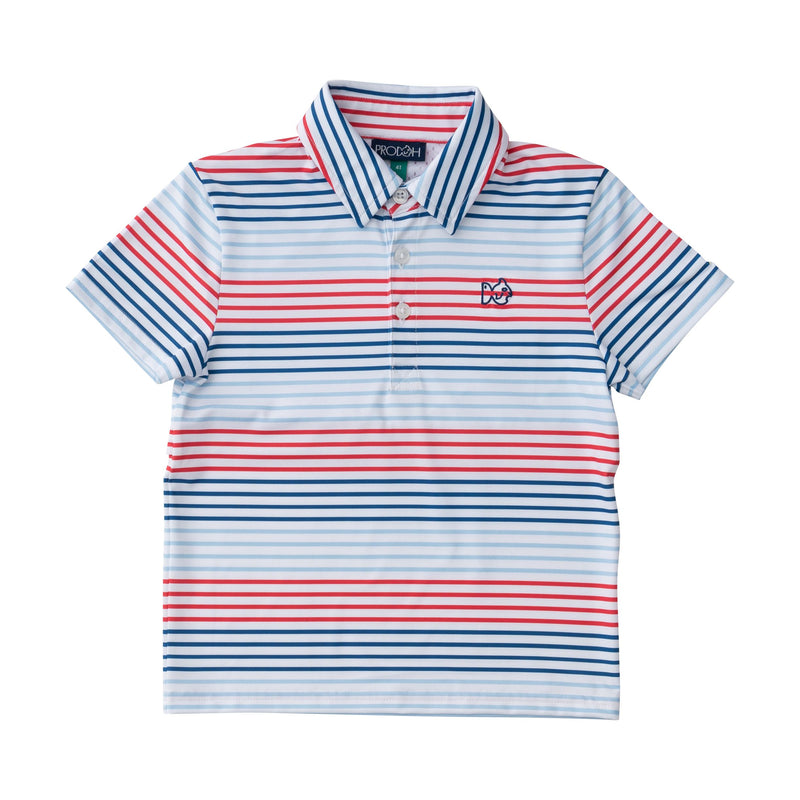 Americana Stripe Pro Performance Polo