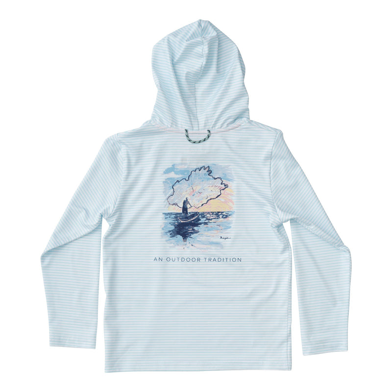 Aquaesque Stripe Pro Performance Hoodie Fishing Tee