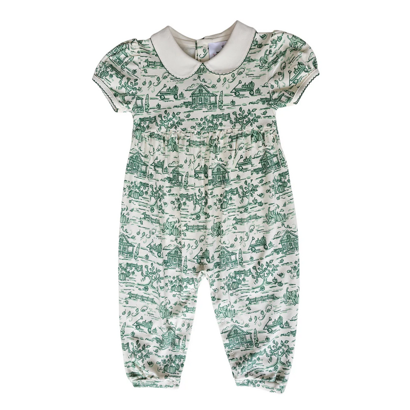 Autumn Toile Girls Romper