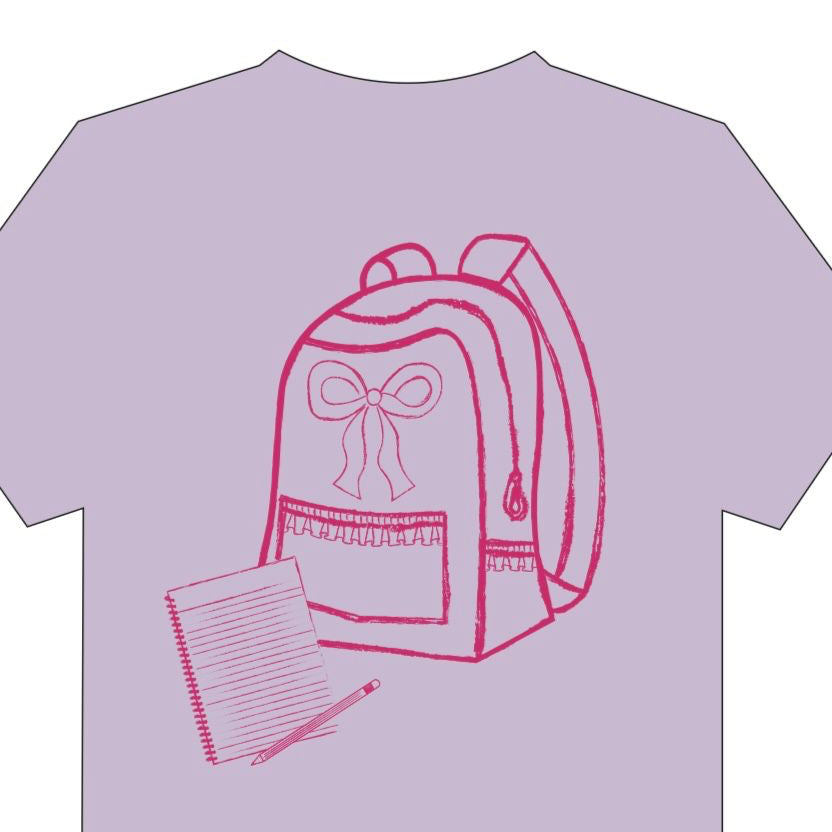 Light Purple Bow Backpack