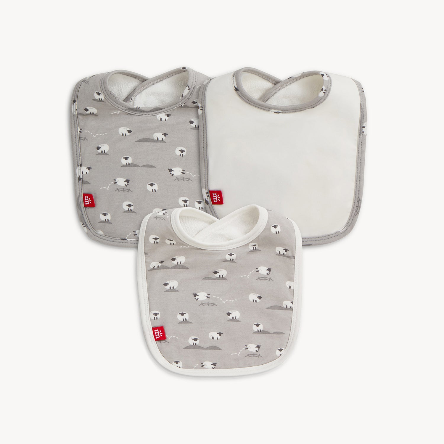 Baa Baa Baby Gray Modal Bib 3-Pack