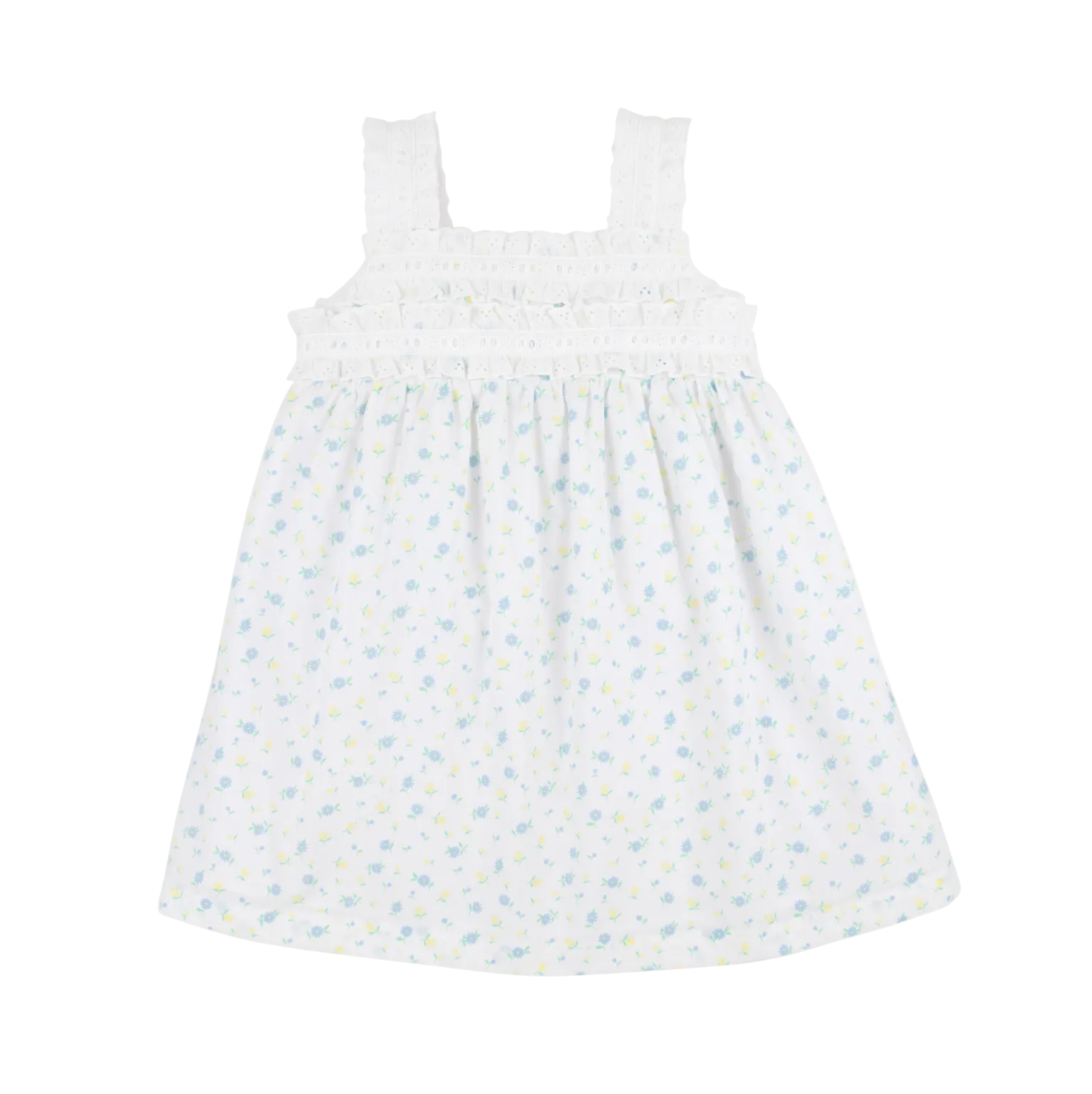 Babs Dress Broadcloth Dunwoody Daisy Worth Ave White