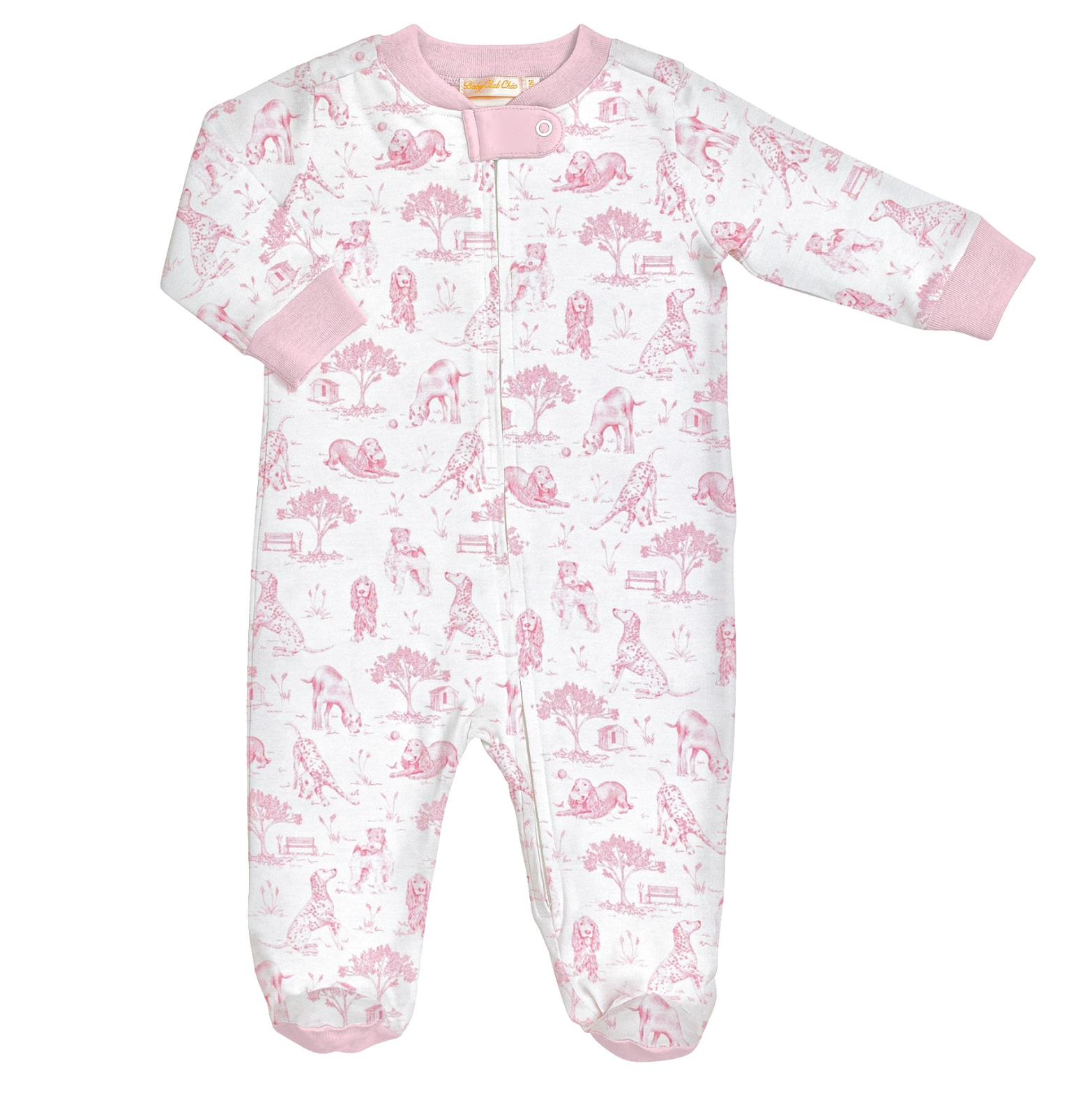Barking Bliss - Pink Zipped Footie