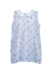 Bea Blue Floral Dotted-Swiss Dress