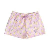 Girls Beach Cruiser Short  - Pink Frosting Lemon Stripe