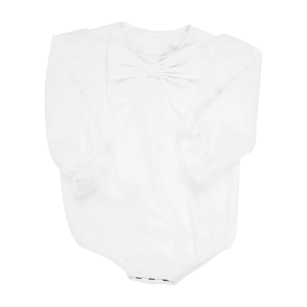 Beatrice Bow Blouse - Broadcloth Worth Ave White