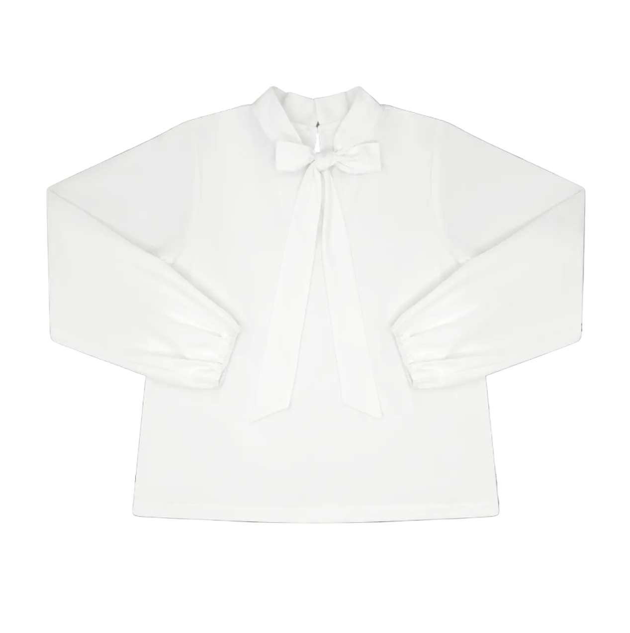 Beatrice Bow Blouse- Classic White