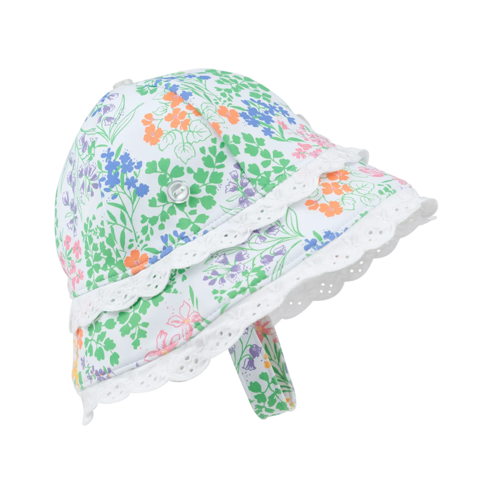 Beaufort Bucket Hat- Swim Gaston St Garden/Worth Ave White