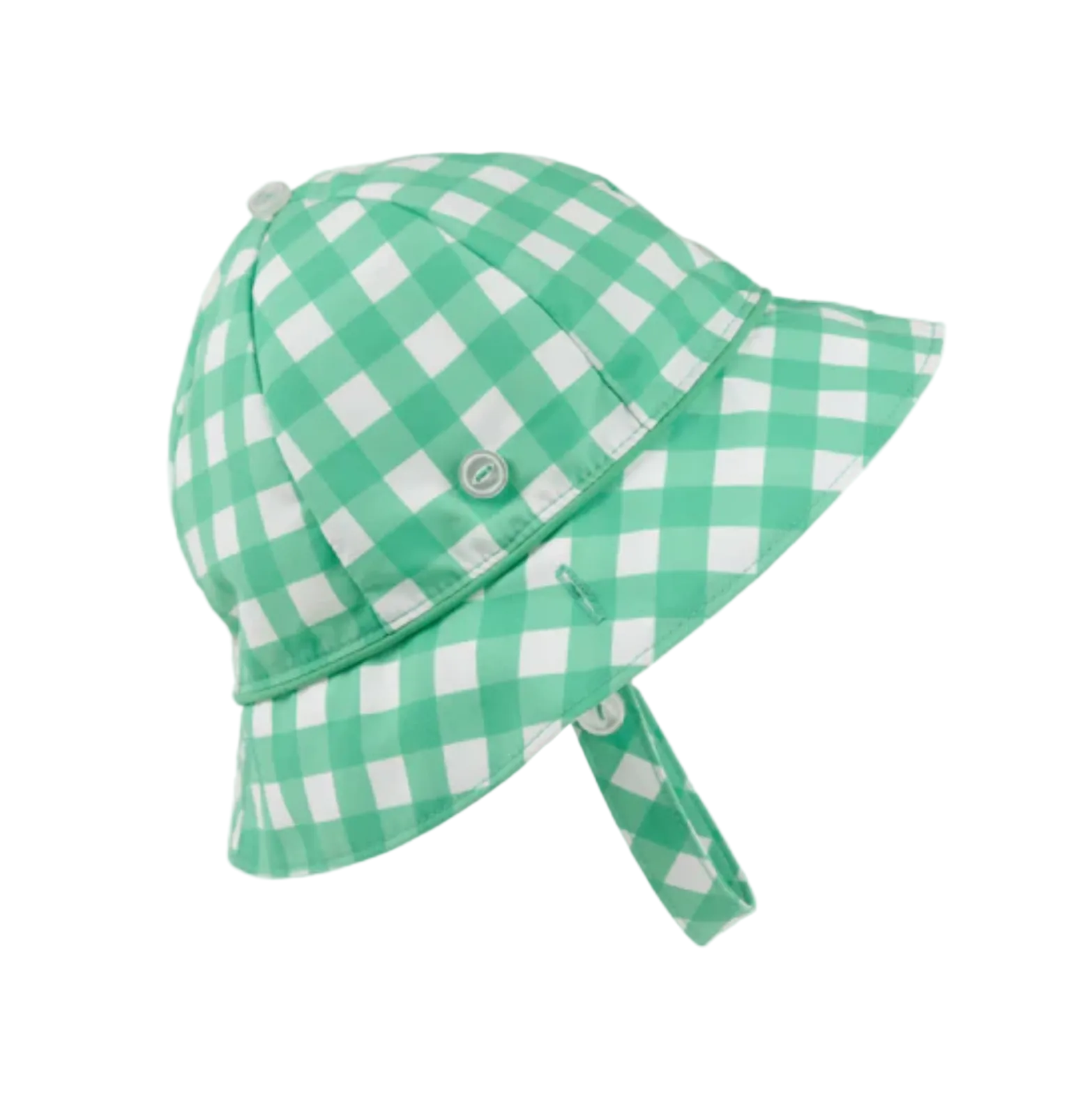 Beaufort Bucket Hat Swim UPF Gibson Island Green Gingham