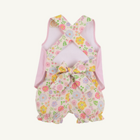 Betsey Bow Back Set Broadcloth Boca Grande Begonia Hamptons Hot Pink Pique Stripe