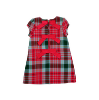 Betts Bow Dress Wilson Pier Plaid Richmond Red