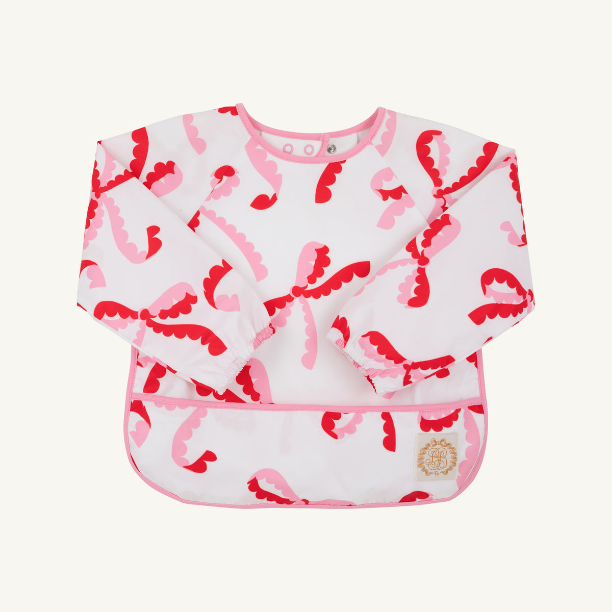 Biscuit Bib Bonnie Scot Bows/Hamptons Hot Pink