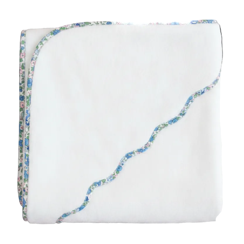 Blue Floral Hooded Towel