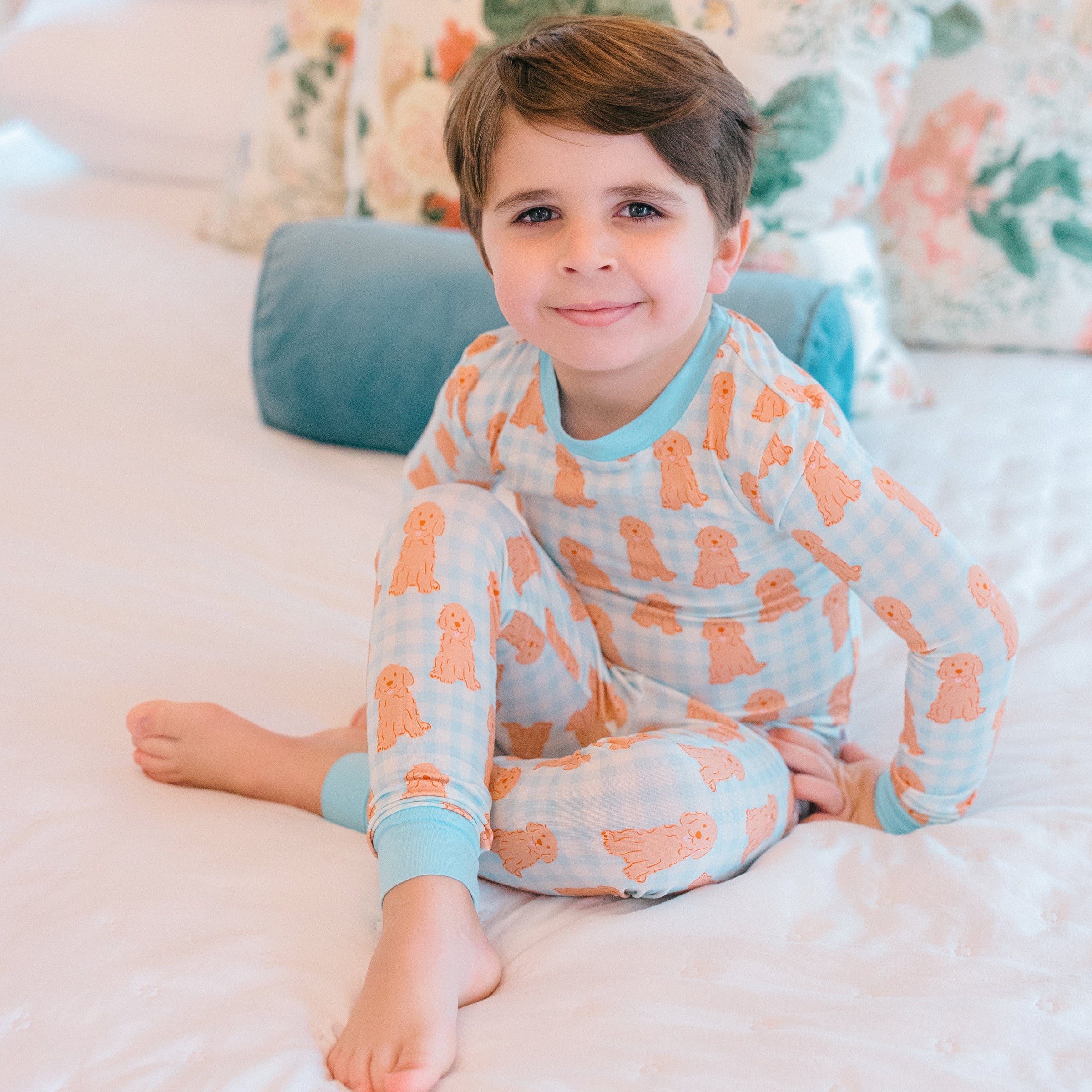 Blue Goldendoodle Pajama Set