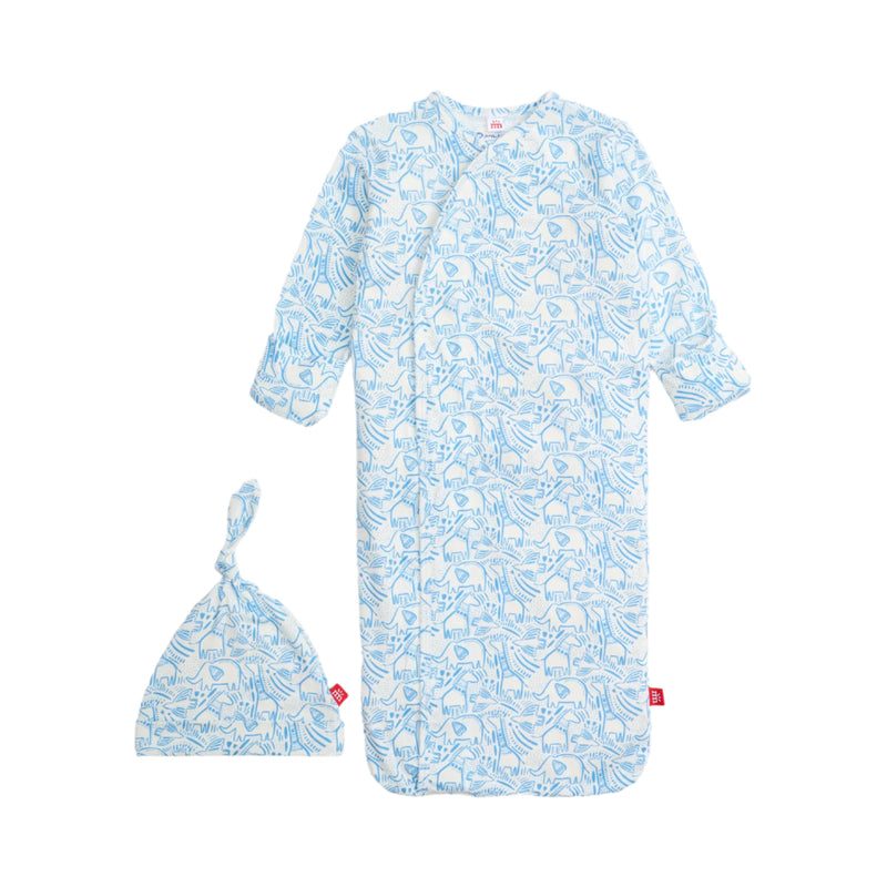 Blue Herds Of A Feather Modal Gown+Hat