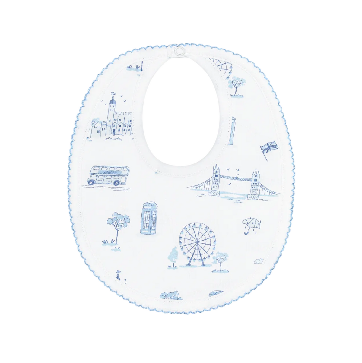 Blue London Toile Bib