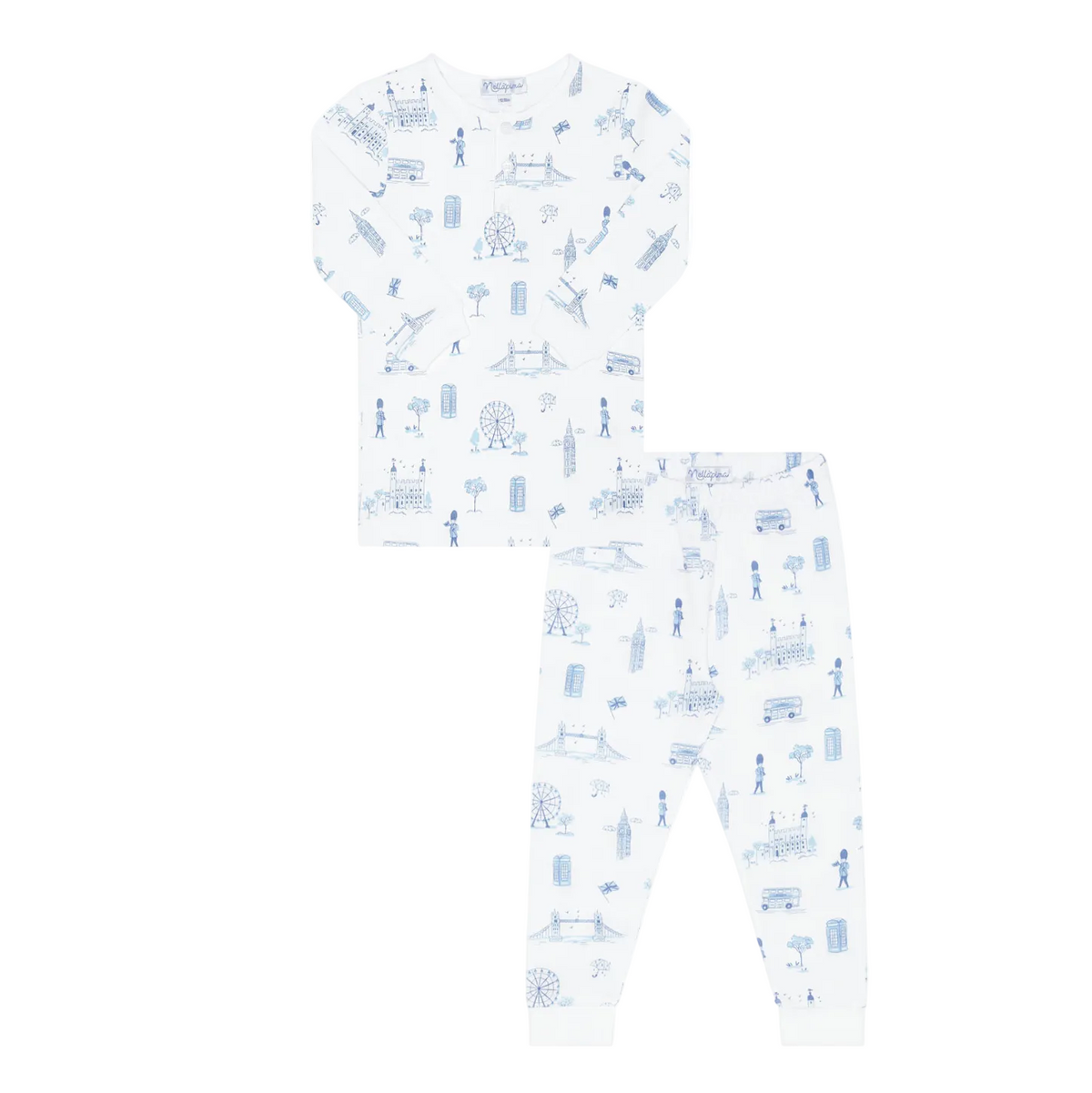 Blue London Toile Pajamas