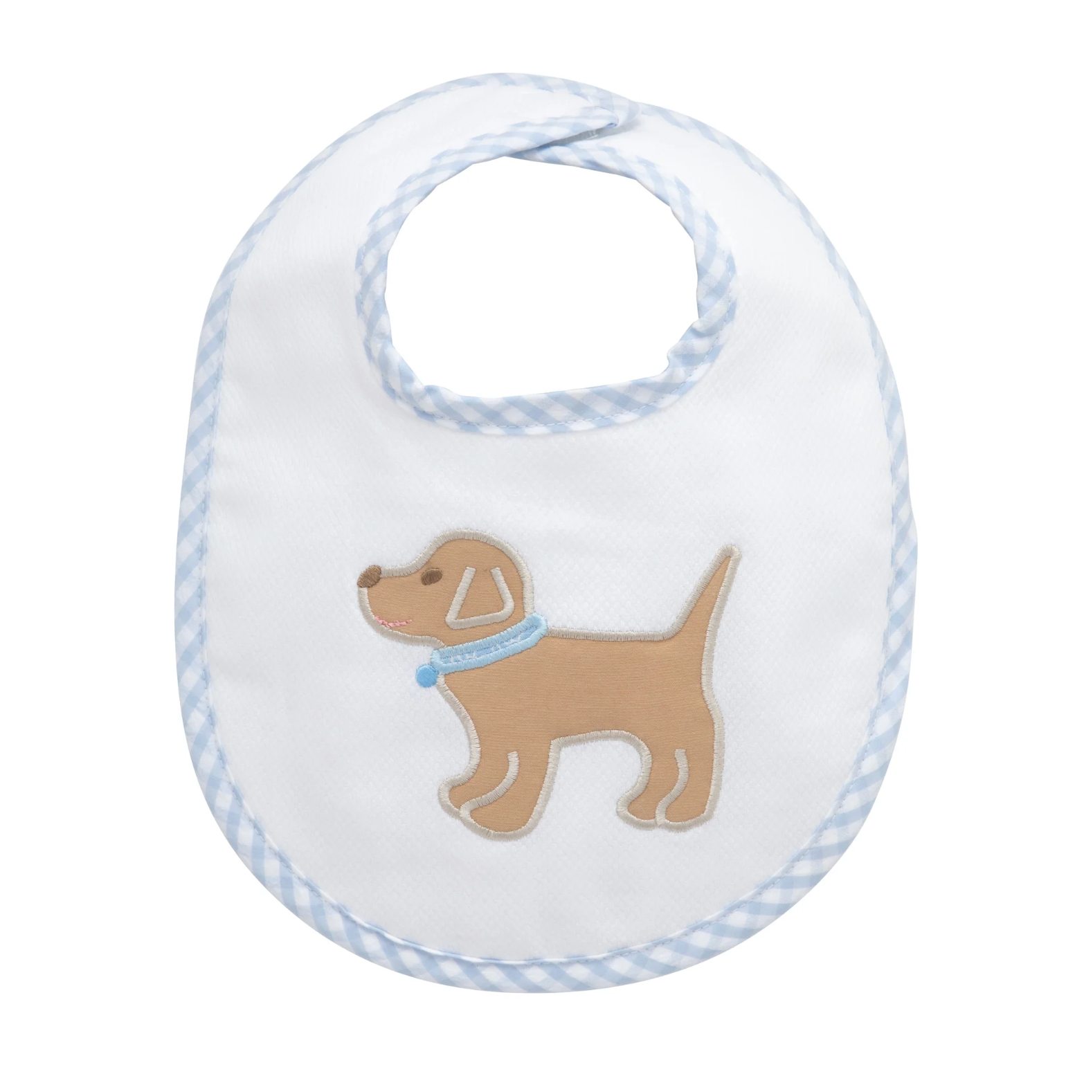 Blue Puppy Applique Basic Bib