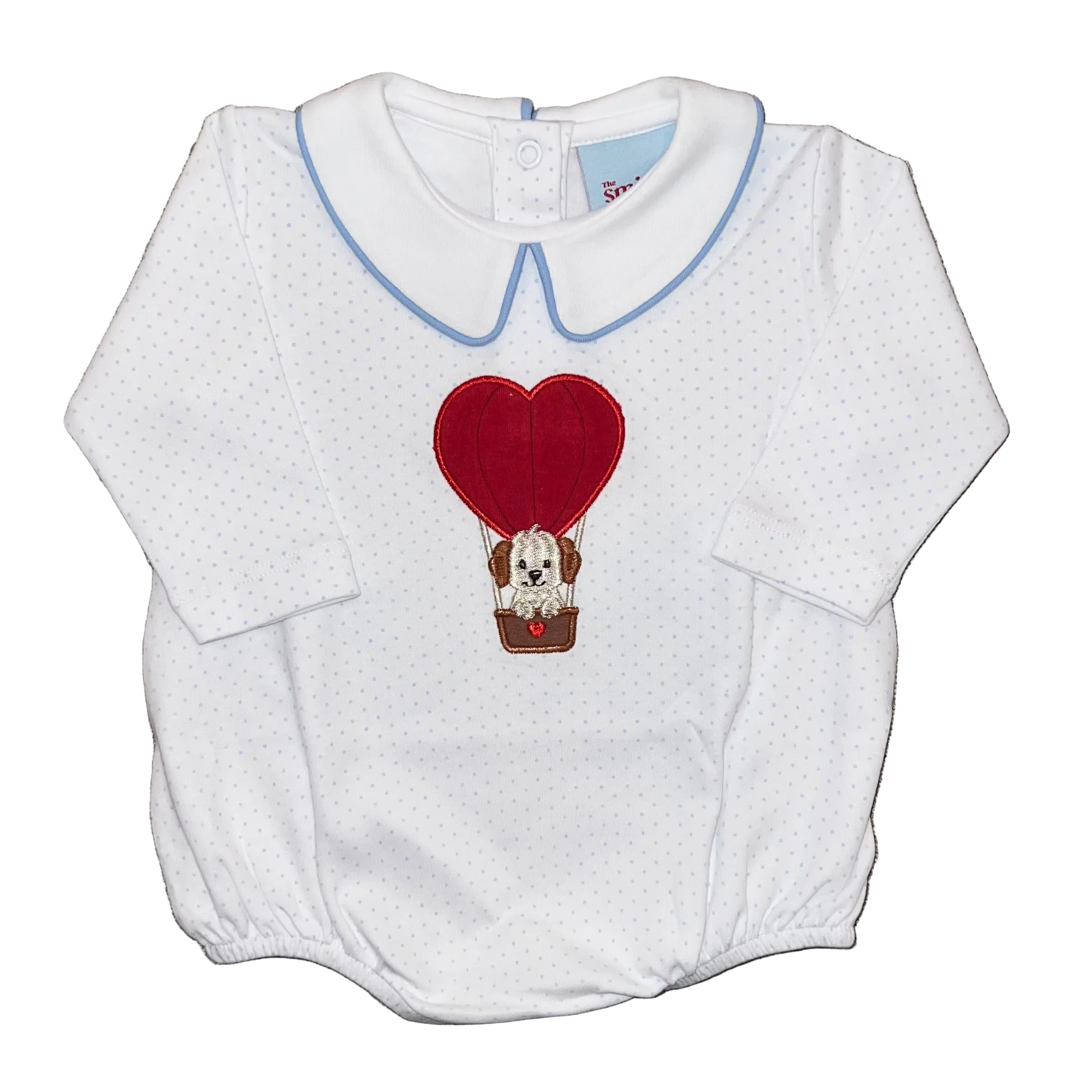 Blue Puppy Heart Air Balloon Bubble