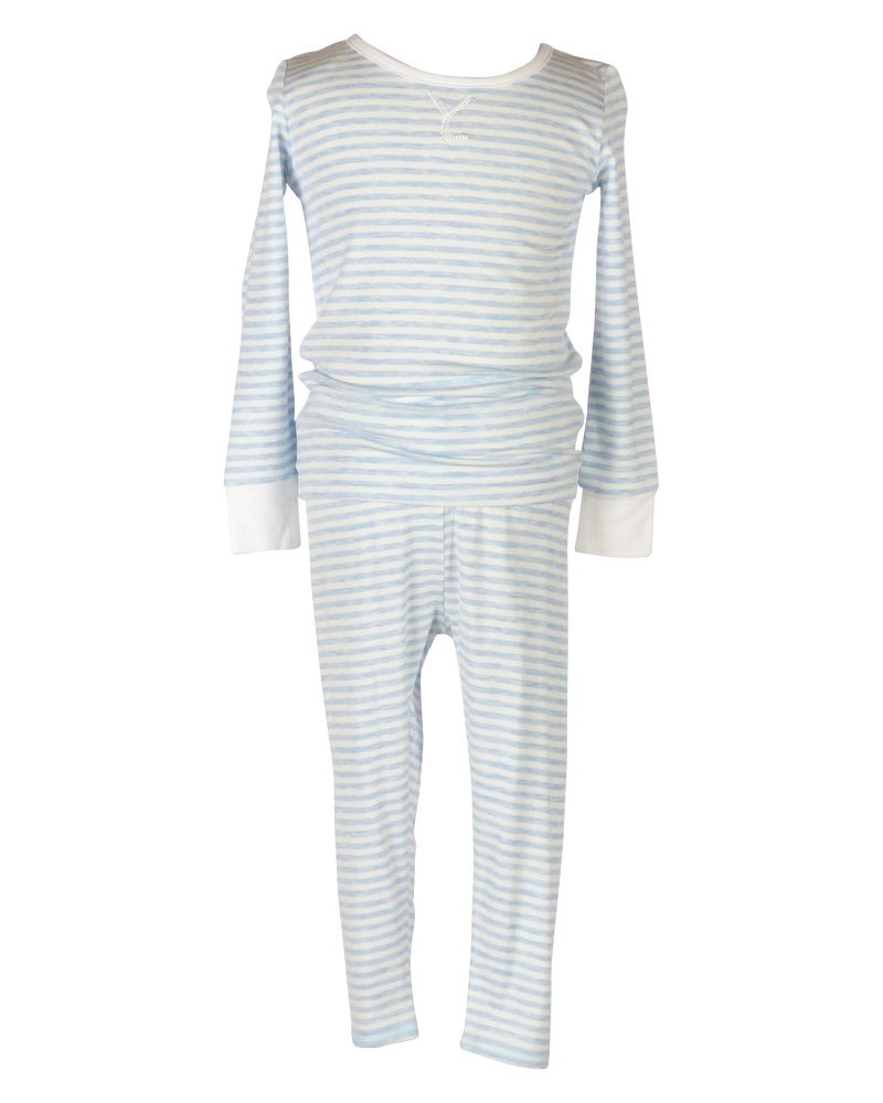 Blue Stripe Pajamas-size 8