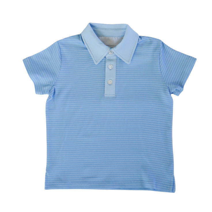 Blue Stripe Trey Polo