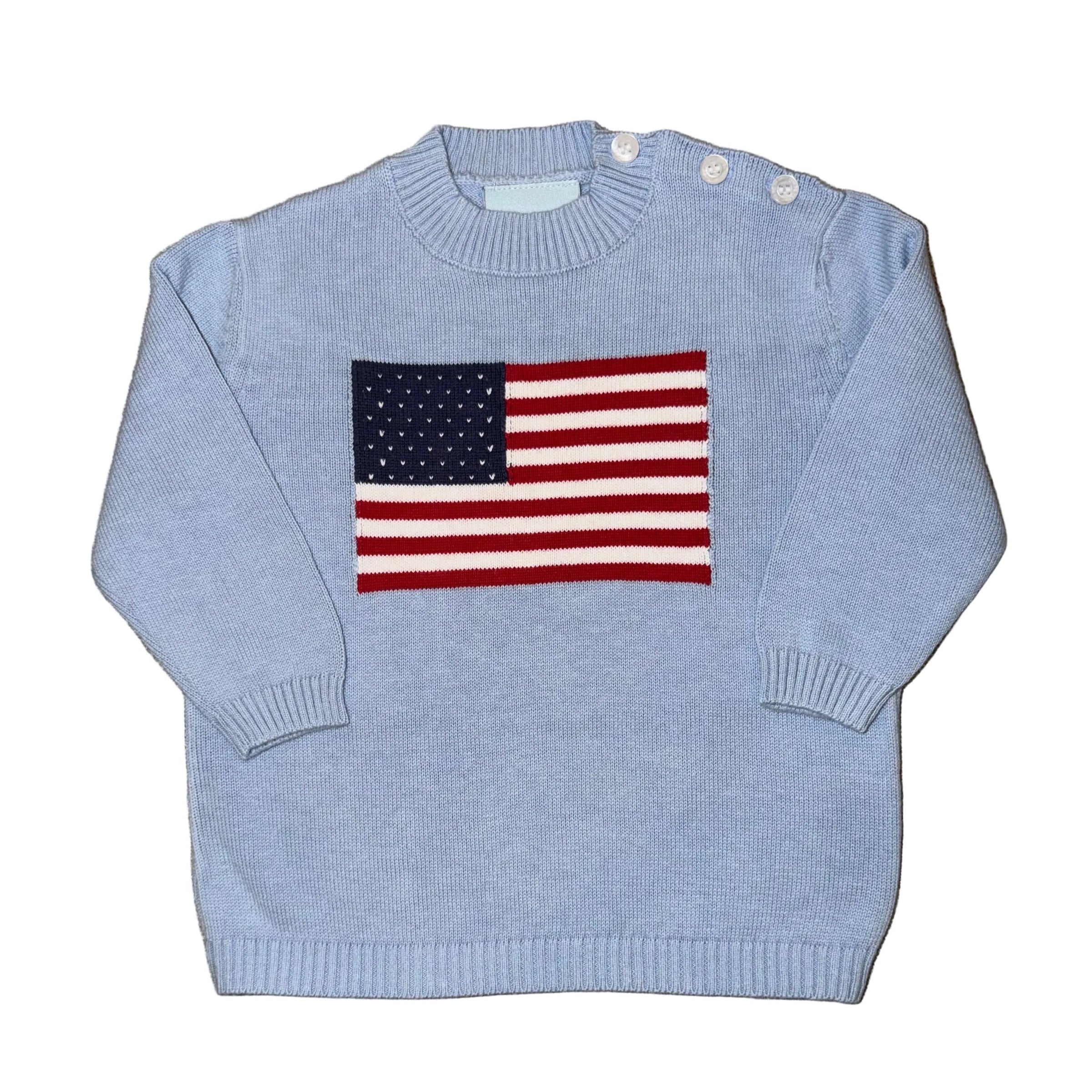 Blue American Flag Sweater