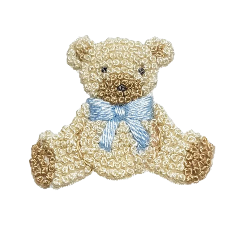 Blue Bow Teddy Bear Blanket