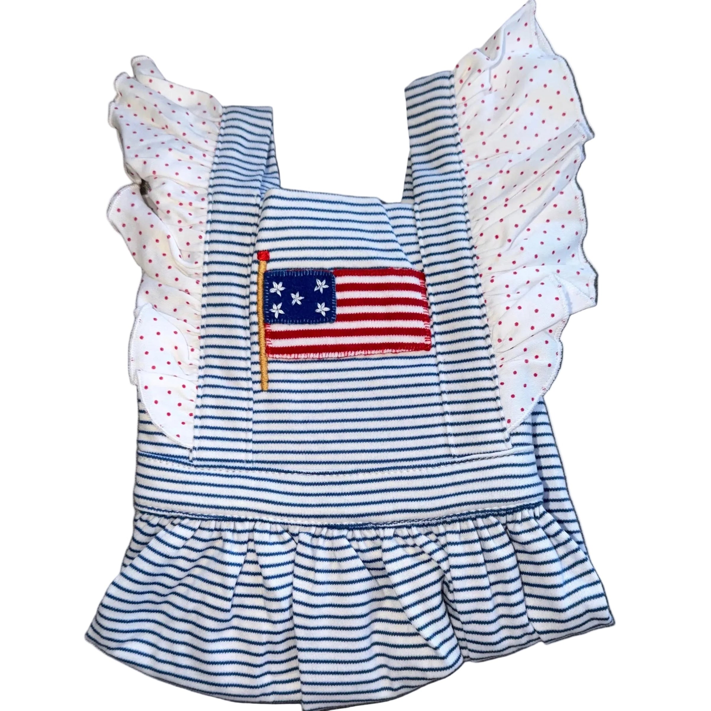 Blue Stripe Flag Pinafore Dress